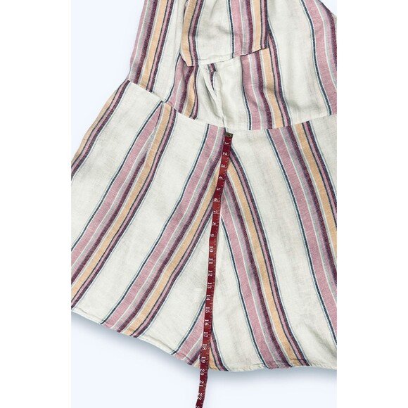 Forever 21+ Chambray Wrap Dress White Pink Orange Stripe Summer Plus Size 2X - Picture 14 of 14